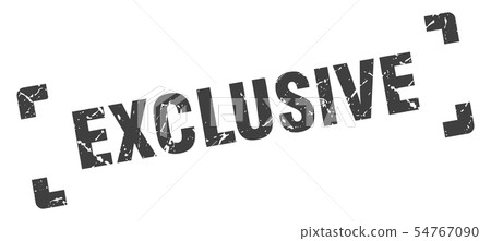 exclusive stamp. exclusive square grunge sign. exclusive stamp. exclusive square grunge sign. 54767090