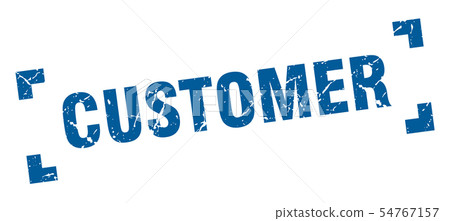 customer stamp. customer square grunge sign. 54767157