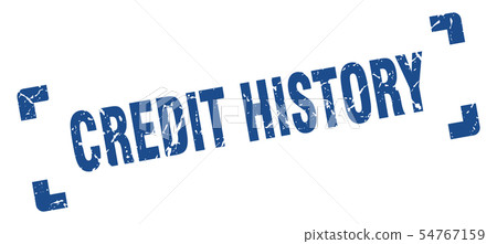 credit history stamp. credit history square grunge 54767159