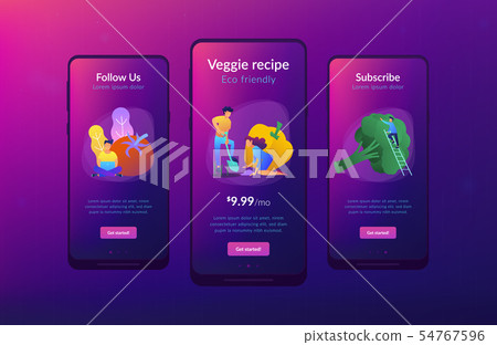 Healthy lifestyle UI UX app interface template. Healthy lifestyle UI UX app interface template. 54767596