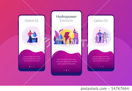 Hydropower app interface template. 54767664