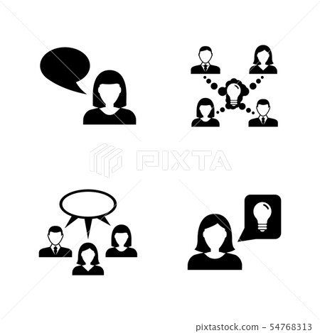 Communication. Simple Related Vector Icons - Stock Illustration ...
