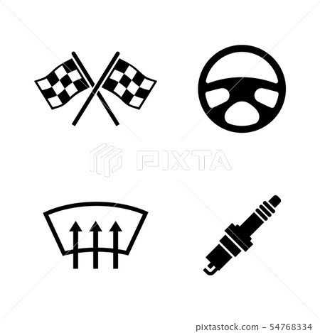 Car parts. Simple Related Vector Icons Car parts. Simple Related Vector Icons 54768334