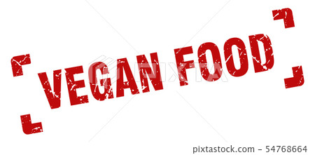 vegan food stamp. vegan food square grunge sign. - Stock Illustration ...