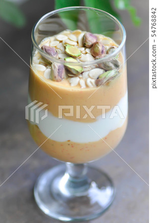 carrot smoothie or carrot yogurt smoothie with carrot smoothie or carrot yogurt smoothie with 54768842
