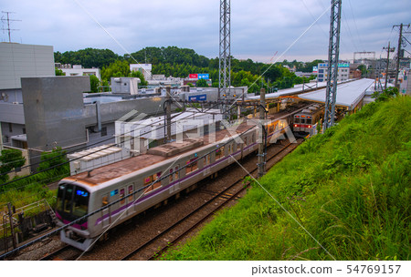 日本的橫濱市容我看Azamino站等。 日本的橫濱市容我看Azamino站等。 54769157