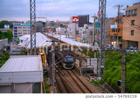 日本的橫濱市容我看Azamino站等。 日本的橫濱市容我看Azamino站等。 54769159