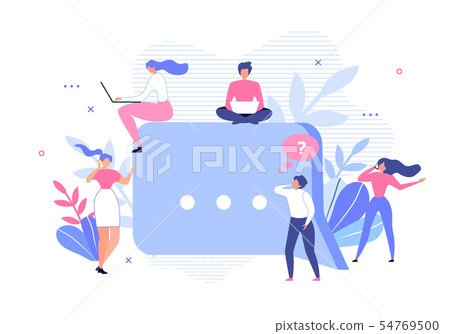 People Media Community Group and Speech Bubble 54769500