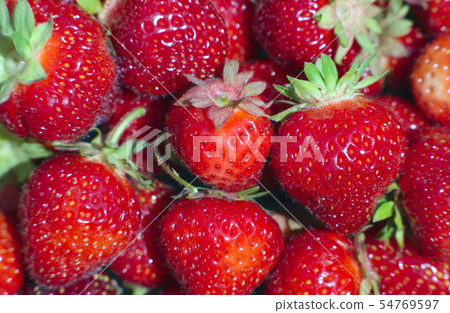 organic strawberries full frame natural fruits 54769597