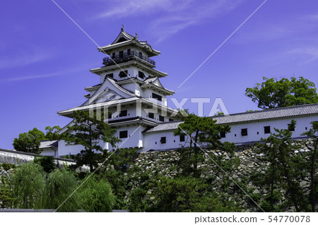 愛媛縣今治城堡塔和石垣水木今治市 54770078