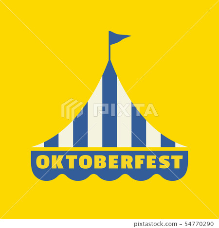 Hand drawn Oktoberfest flat color vector icon - Stock Illustration ...