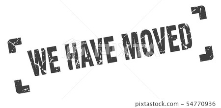 we have moved stamp. we have moved square grunge 54770936