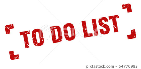 to do list stamp. to do list square grunge sign. 54770982