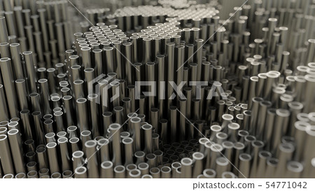 Abstract background of close up of metal pipe 54771042