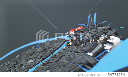3D futuristic city architecture 3D futuristic city architecture 54771254