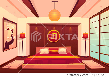 Asian bedroom, chinese, japanese, eastern room 54771848