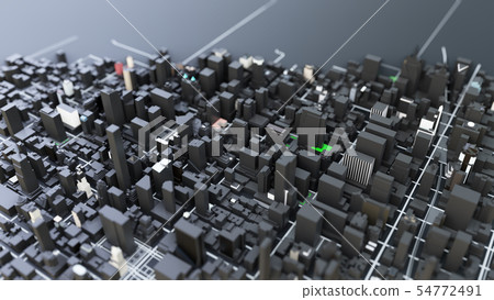 3D futuristic city architecture 3D futuristic city architecture 54772491