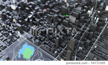3D futuristic city architecture 3D futuristic city architecture 54772495