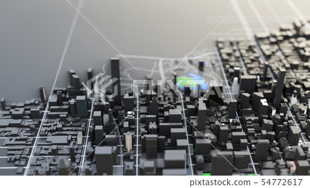 3D futuristic city architecture 54772617