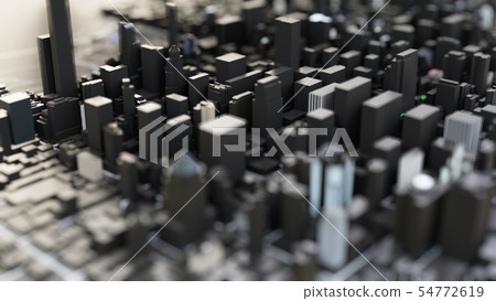 3D futuristic city architecture 54772619