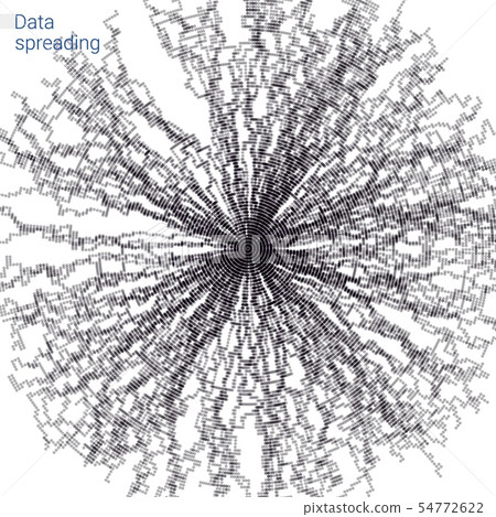 Data structure. Big data spreading model. Vector illustration. Data structure. Big data spreading model. Vector illustration. 54772622