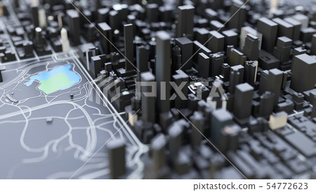 3D futuristic city architecture 3D futuristic city architecture 54772623