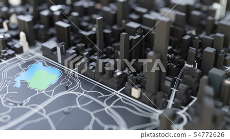 3D futuristic city architecture 54772626