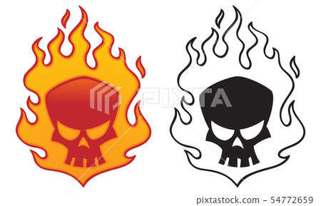 Flaming Skull Flaming Skull 54772659