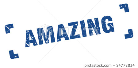 amazing stamp. amazing square grunge sign. amazing - Stock Illustration ...