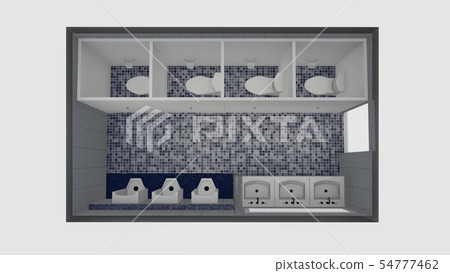 Toilet illustration for men CG6 54777462