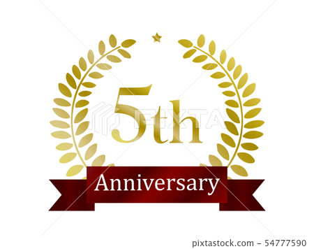 勞雷爾花圈五週年周年紀念徽章 54777590