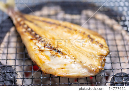 Horse mackerel, BBQ, bbq, charcoal-grilled, grilled, biton charcoal, seven wheels, camping, food, food, horse mackerel, horse mackerel, horse mackerel 54777631