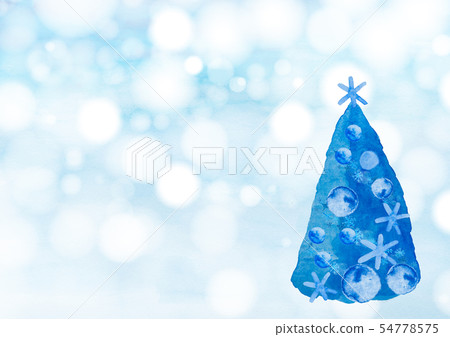 Christmas tree watercolor illustration Christmas tree watercolor illustration 54778575
