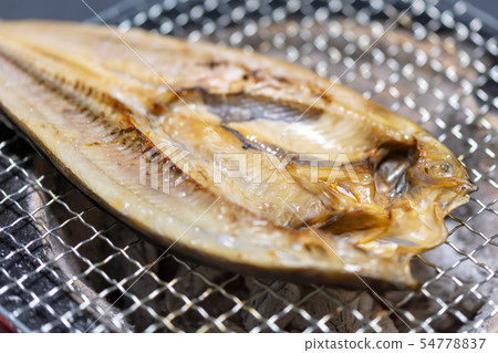 隔夜幹鮭魚，燒烤，燒烤，木炭烤，烤，biton木炭，七環，露營，食品，食品 54778837