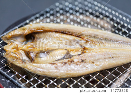 Overnight dried salmon, BBQ, bbq, charcoal grilled, grilled, biton charcoal, seven rings, camping, food, food 54778838