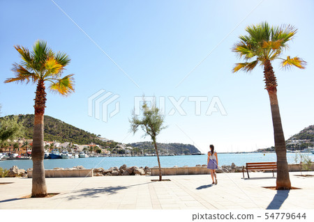 Port d'Andratx harbor, Mallorca - tourist walking 54779644