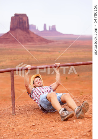 Fitness man training outdoors working out 54780156