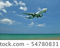 Pegasus Airlines going through Nai Yang Beach 54780831