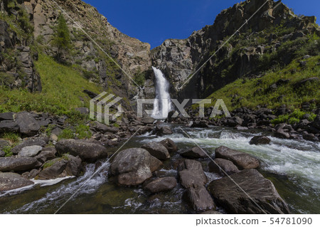 Waterfall in Altay mountains. Beautiful nature 54781090