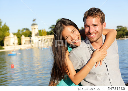 Romantic couple portrait embracing in love 54781380