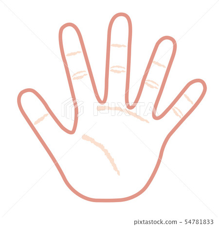 Hand palm illustration 54781833