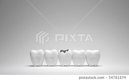 Decayed tooth among good tooth model  54781874