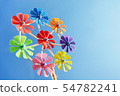 Colorful Pinwheels toy in summer with Blue Sky 54782241