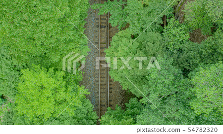 Kyoto aerial view DJI fresh green trolley track Hozugawa stock Photos-photolibrary Kyoto aerial view DJI fresh green trolley track Hozugawa stock Photos-photolibrary 54782320