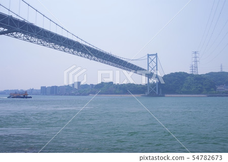 從Moji邊看的Kanmon海峽風景 從Moji邊看的Kanmon海峽風景 54782673
