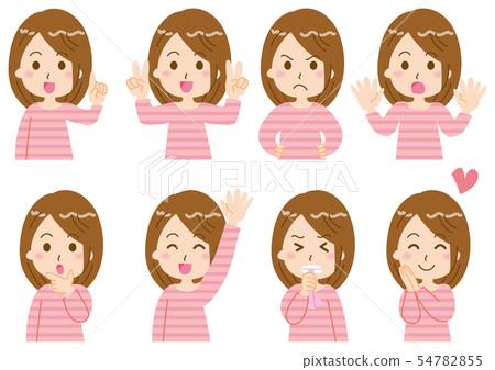 Woman set no main line illustrations Woman set no main line illustrations 54782855