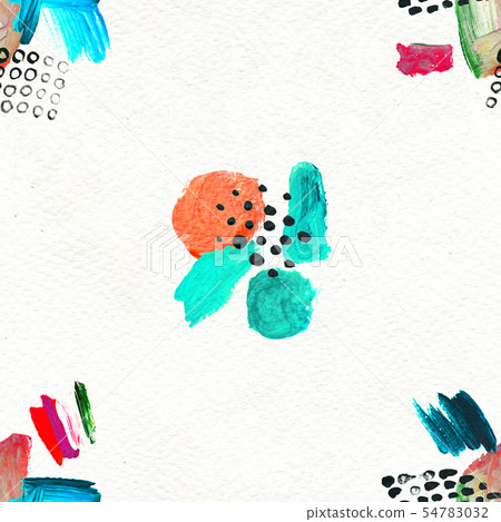 Seamless pattern made by hand drawn paint strokes. 54783032