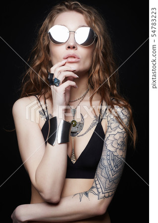 fashion portrait of Beautiful sexy woman with 54783223