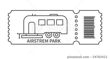 Ticket with barcode and Trailer Ticket with barcode and Trailer 54783421