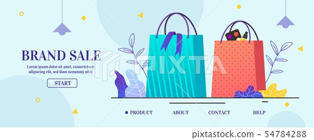 Landing Page Offers Brand Sale in Cartoon Design 54784288
